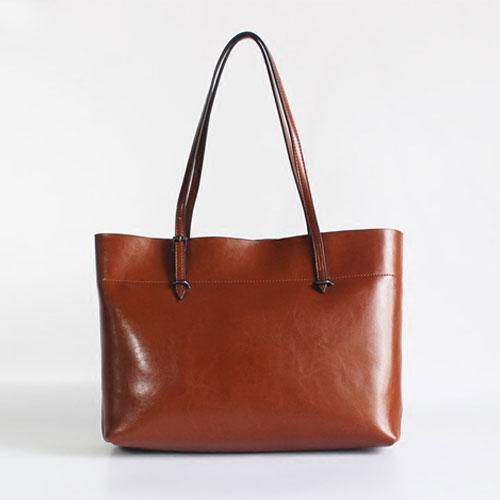 Womens Leather Tote Bag Brown Leather Work Tote Zip Top Tote Bag