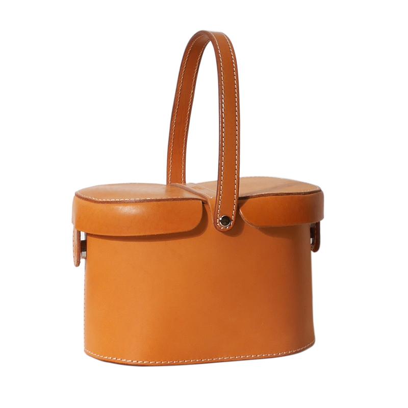 Handmade Tanned Leather Bucket Handbags