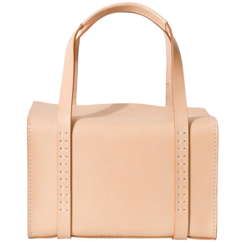 Handmade Leather Square Box Handbags Purses