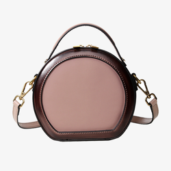 Round Leather Crossbody Bags Purses