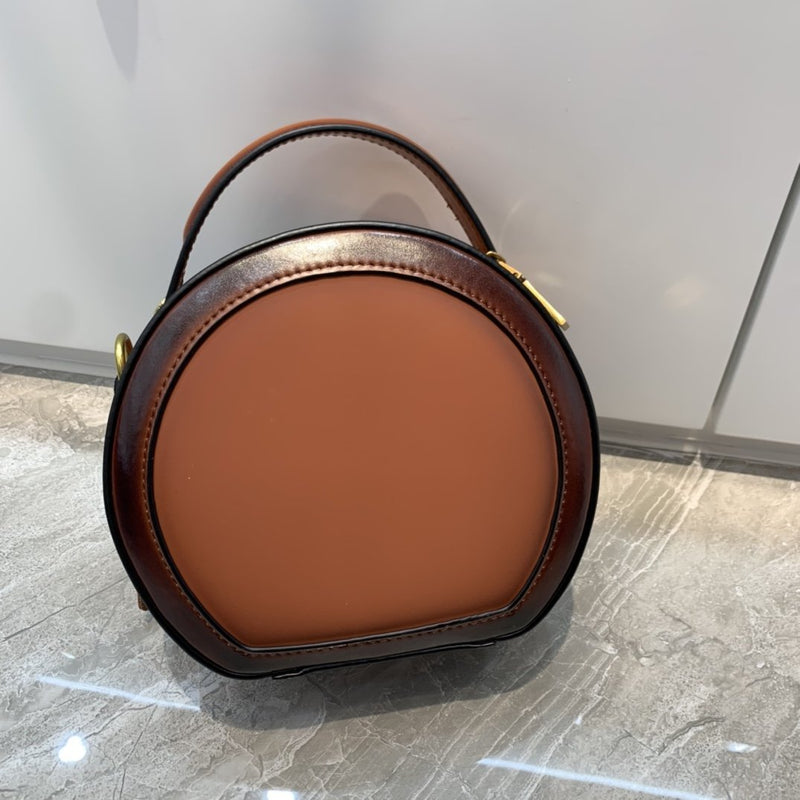 Leather Circle Crossbody Bags Purses