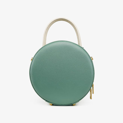 Elegant Handbag with Leather Circle Shape