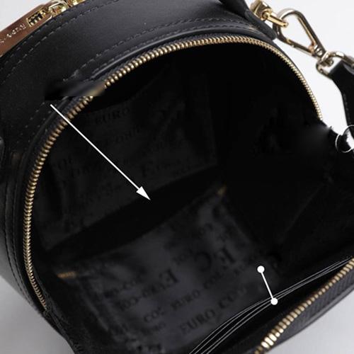 Black Round Leather Crossbody Bags 2021