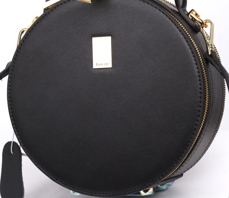 Minimalist Round Leather Cross Body Bag