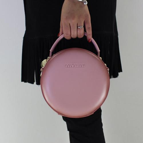 Small Round Leather Purse Circle Bag