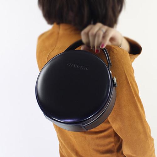 Stylish Small Round Leather Shoulder Bags