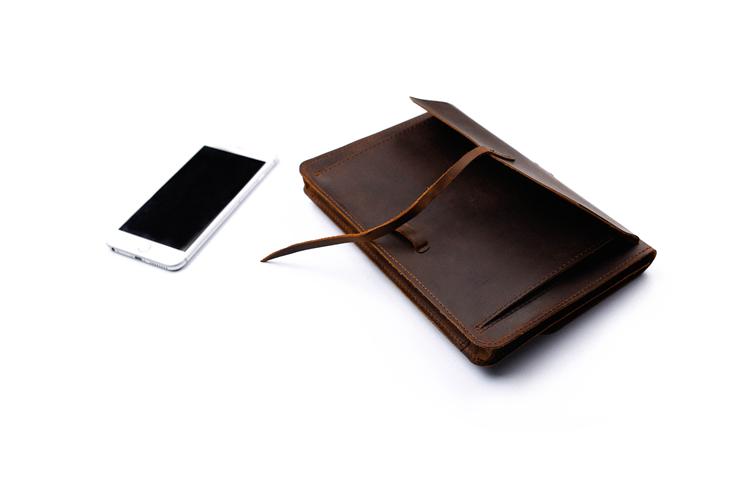 Leather Mac Laptop Ipad Case Handmade Personalized Leather Clutch Phone Purse Wallet Bag