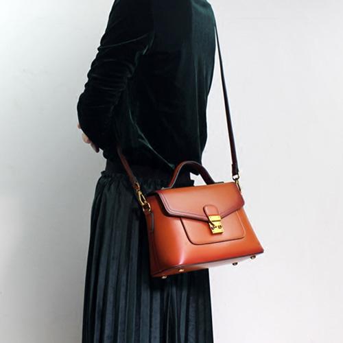 Designer Stylish Red Leather Satchel Handbags Ladies