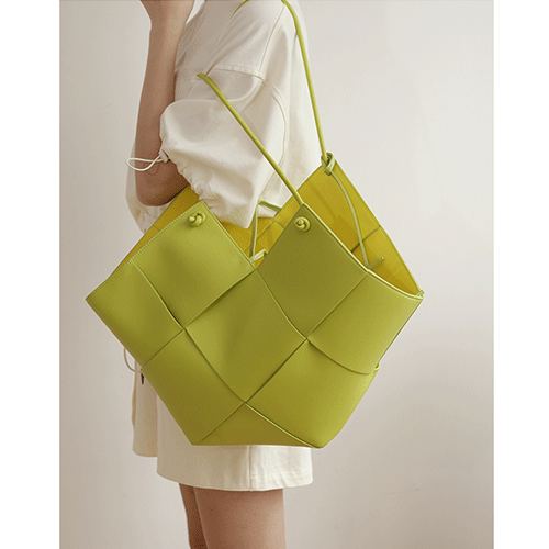 Mustard Yellow Leather Tote Bag Minimalist  Soft