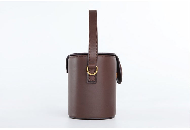 Stylish LEATHER WOMEN Bukcet Handbag SHOULDER BAG Barrel Purse FOR WOMEN