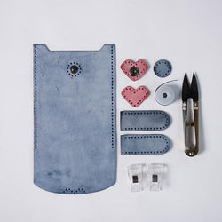 DIY KIT Leather Heart Cute Small Card Wallet Coin Purse Women Gift