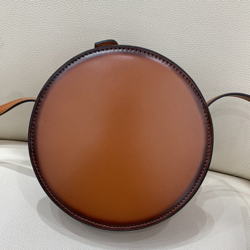 Modish Round Leather Crossbody Bags