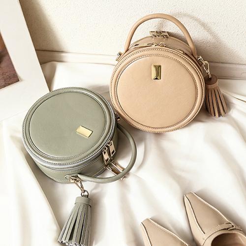 Small Round Leather Circle Crossbody Bags