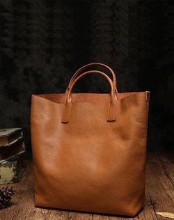 Brown Leather Womens Large Tote Handbag Womens White Tote Bags For Work Purse