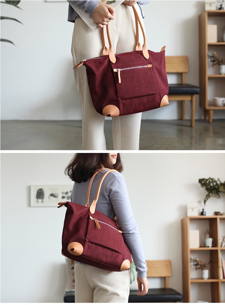 Stylish LEATHER Canvas WOMEN Handbag Work SHOULDER BAG Purse FOR WOMEN