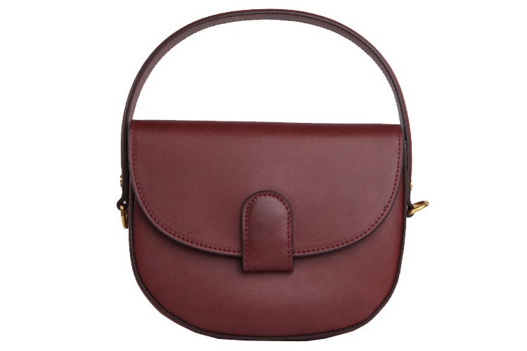 Stylish LEATHER WOMEN Saddle Handbag SHOULDER BAG Crossbody Purse FOR WOMEN