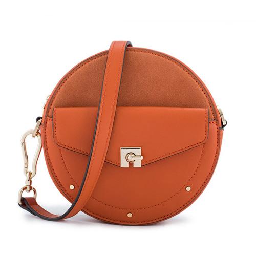 Cute Circle Round Leather Crossbody Bag
