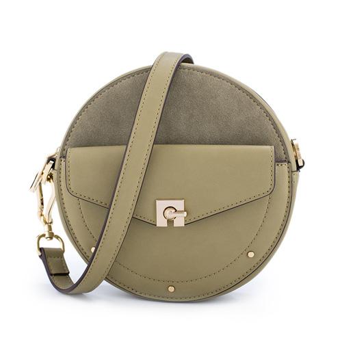 Cute Circle Leather Crossbody Bag Womens
