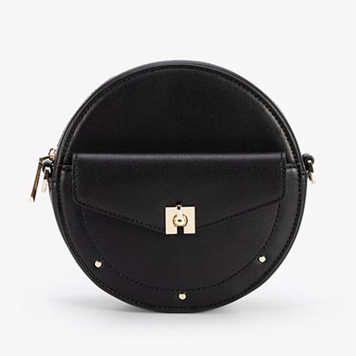 Cute Circle Round Leather Crossbody Bag