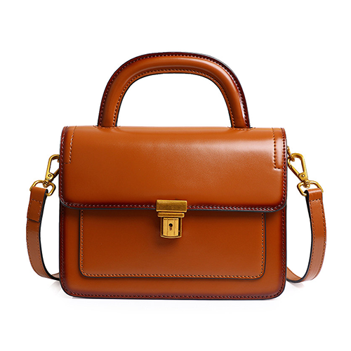 Women's Small Leather Satchel Handle Bag Purse